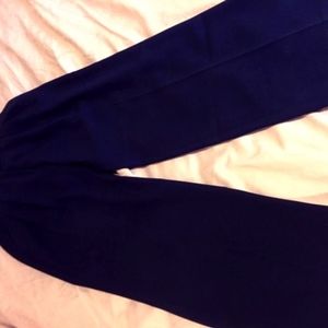Navy pleated dress slacks